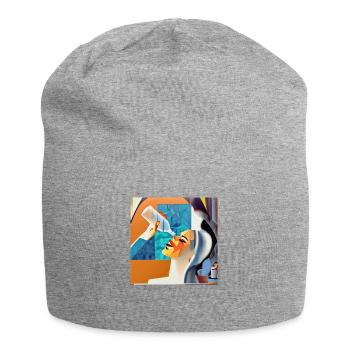 Schon leer? - Jersey-Beanie - Grau meliert - Vorne