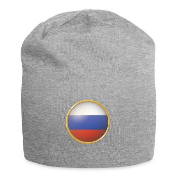 Russland Emblem - Jersey-Beanie - Grau meliert - Vorne