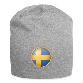 Schweden Emblem - Jersey-Beanie - Grau meliert - Vorne