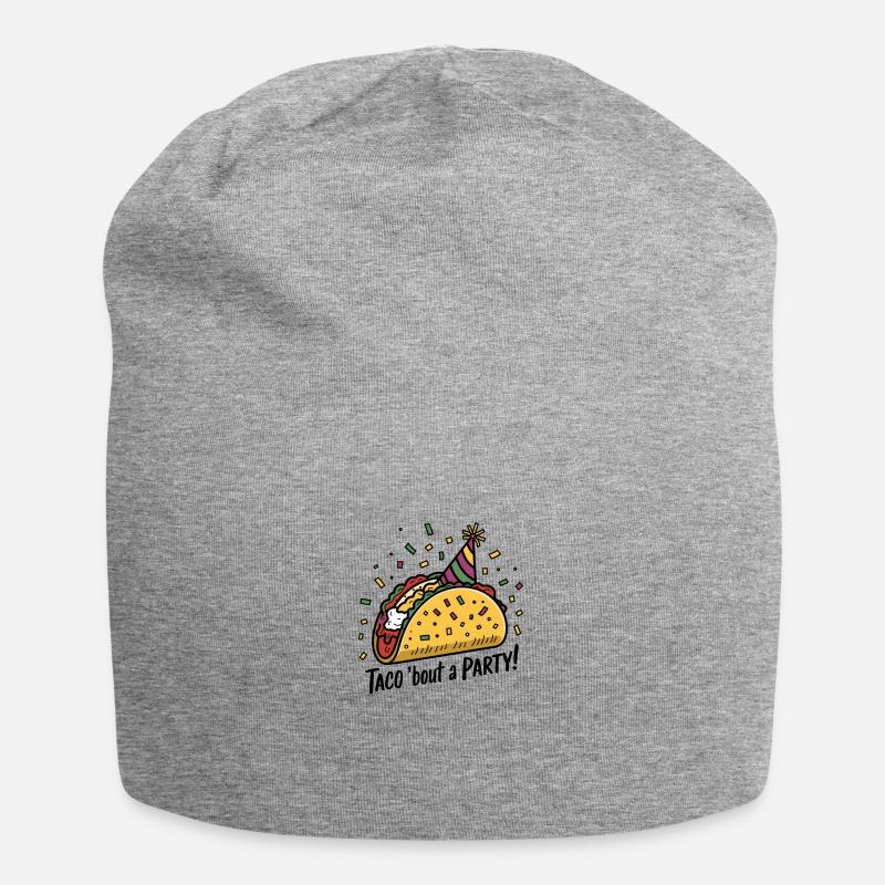 Taco 'bin eine Party! - Jersey-Beanie - Grau meliert