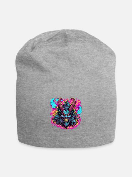 Krampus / Tradition / Kultur / Wintergeist - Jersey-Beanie - Grau meliert