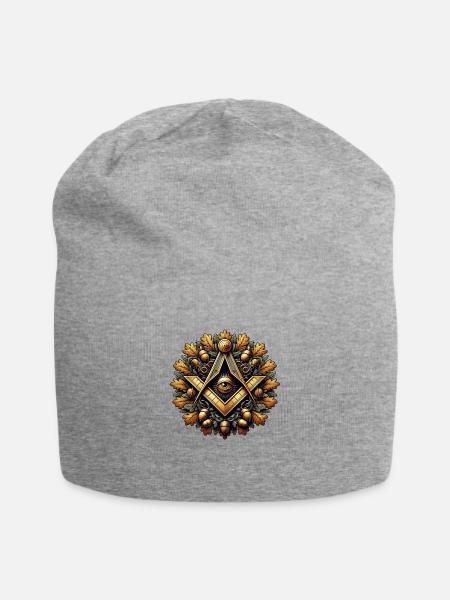Masonic Logo - Jersey Beanie - heather grey