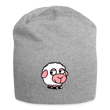 Sheep Sad Shy Introvert Unhappy - Jersey Beanie - heather grey - Front