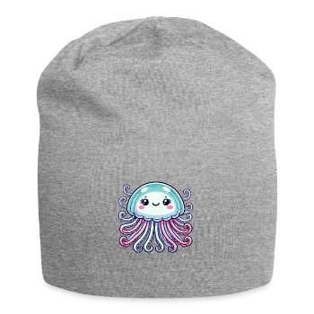 Jellyfish Comic - Jersey Beanie - heather grey - Front