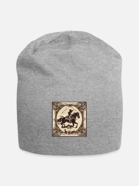 Cowboy Design 2 - Jersey-Beanie - Grau meliert