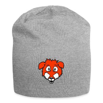 Fuchs Große Augen Erschrocken Glücklich Angst Cool - Jersey-Beanie - Grau meliert - Vorne