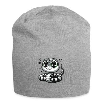 Serpent N&B - Bonnet en jersey - gris chiné - Devant
