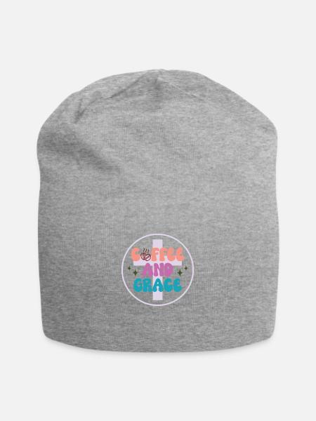 Kaffee & Gnade - Jersey-Beanie - Grau meliert