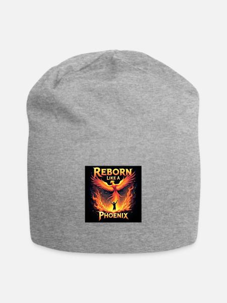 Reborn Like A Phoenix - Jersey-Beanie - Grau meliert
