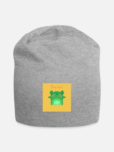 Frog-tastic Nr.2 - Jersey-Beanie - Grau meliert