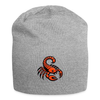 Feuriger Skorpion - Jersey-Beanie - Grau meliert - Vorne