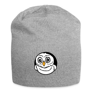 Eule Vogel Uhu Nachtvogel Schleiereule Kauz Comic - Jersey-Beanie - Grau meliert - Vorne