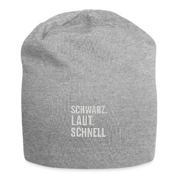 Schwarz Laut Schnell - Jersey-Beanie - Grau meliert - Vorne