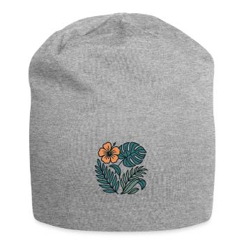 Aloha Flora - Jersey-Beanie - Grau meliert - Vorne