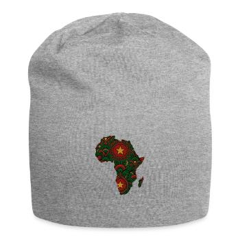 Afrika - Jersey-Beanie - Grau meliert - Vorne