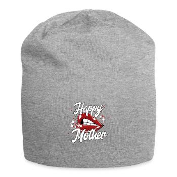 Happy Mother - Jersey Beanie - heather grey - Front