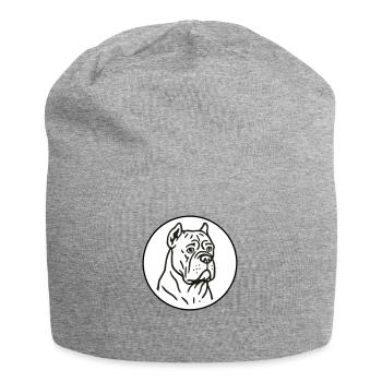 Cane Corso - Jersey-Beanie - Grau meliert - Vorne