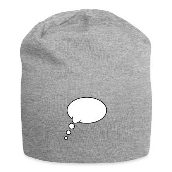 Denkblase Design - Jersey-Beanie - Grau meliert - Vorne