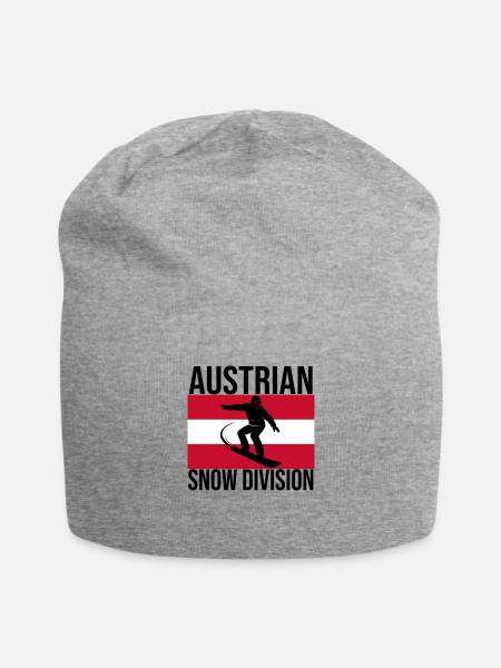Austrian Snow Division Snowboard Tee - Jersey Beanie - heather grey