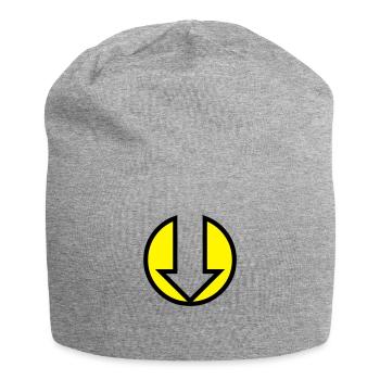 Down Arrow - Jersey Beanie - heather grey - Front