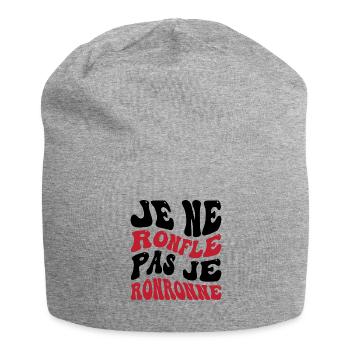 Je ne ronfle pas je ronronne - Bonnet en jersey - gris chiné - Devant
