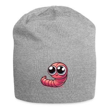 Kleiner Wurm - Jersey-Beanie - Grau meliert - Vorne