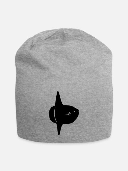 Mondfisch - Mola Mola - Jersey-Beanie - Grau meliert