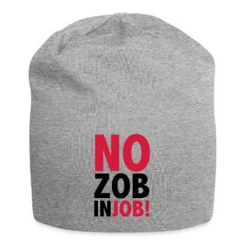 No zob in job - Bonnet en jersey - gris chiné - Devant