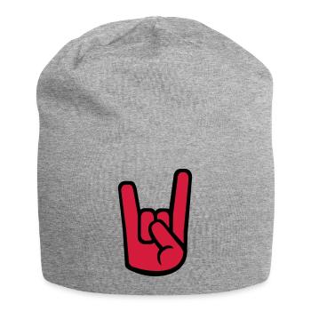 Rock Metal - Jersey-Beanie - Grau meliert - Vorne