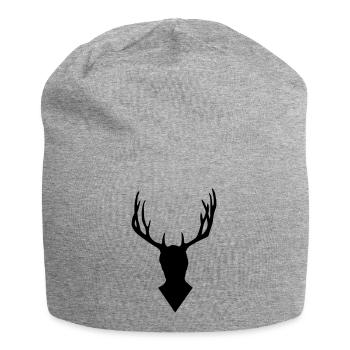 Hannibal - Deer head - Jersey Beanie - heather grey - Front