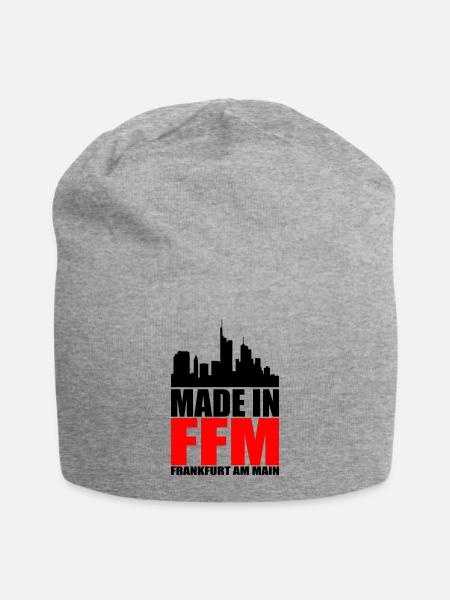 Made in Frankfurt - Jersey-Beanie - Grau meliert