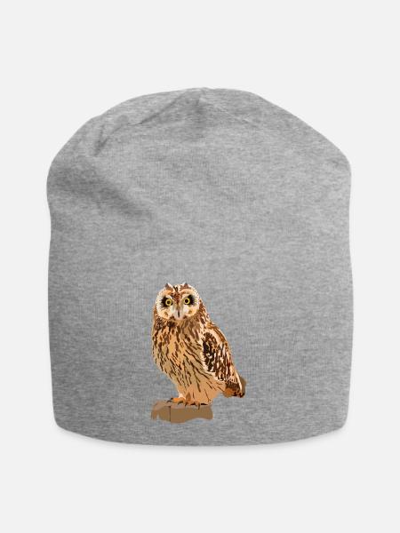 Sumpfohreule - Jersey-Beanie - Grau meliert
