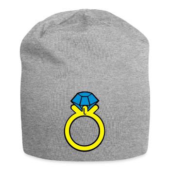 diamond ring - Jersey Beanie - heather grey - Front