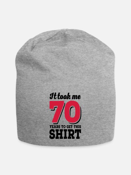 70th birthday - Jersey Beanie - heather grey