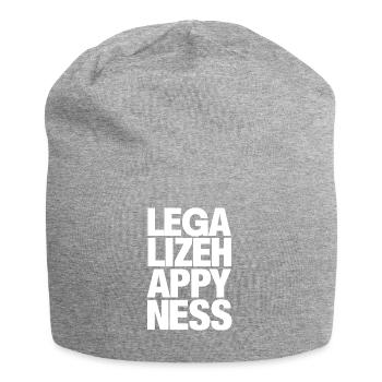 Legalize Happiness T-Shirt - Jersey-Beanie - Grau meliert - Vorne