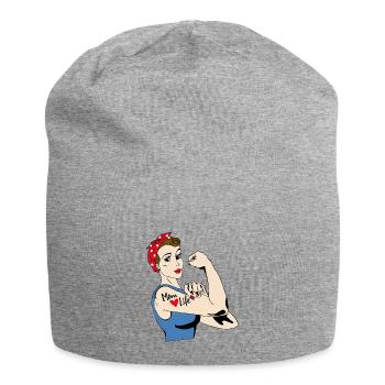 La vie de maman - Bonnet en jersey - gris chiné - Devant