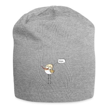 Nope Not Today little bird shirt - Jersey Beanie - heather grey - Front