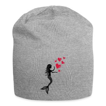 Mermaid Mermaid Mermaid Mermaid Valentine's Day Nixe - Jersey Beanie - heather grey - Front