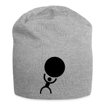 Strong Men - Jersey-Beanie - Grau meliert - Vorne