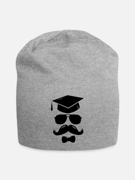 Lustige Schule Abschluss Abitur Abi Matura T-Shirt - Jersey Beanie - heather grey
