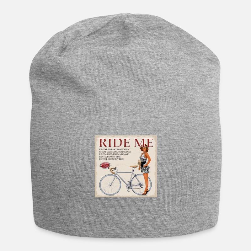 Ride Me - ride a bicycle - Jersey Beanie - heather grey