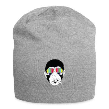 Monkey Gorilla Cigarette Sunglasses - Jersey Beanie - heather grey - Front