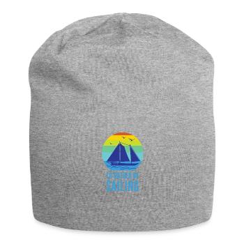 Je préférerais naviguer - voilier - mer - Bonnet en jersey - gris chiné - Devant