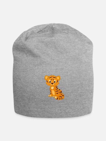 Baby Tiger Kinder - Jersey-Beanie - Grau meliert