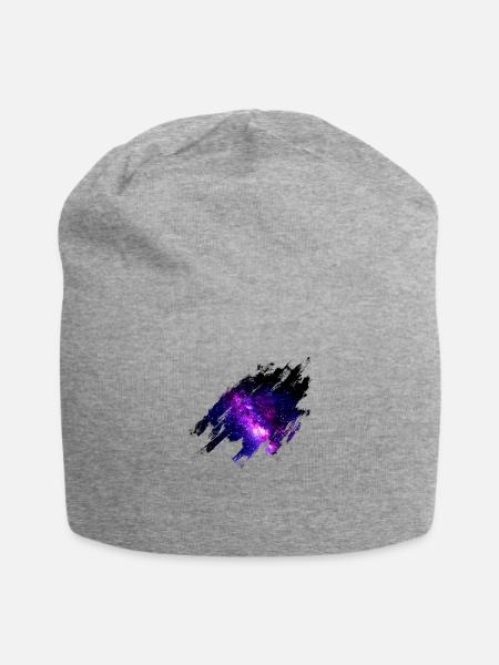 Weltall Geschenkidee galaxie milchstraße - Jersey-Beanie - Grau meliert