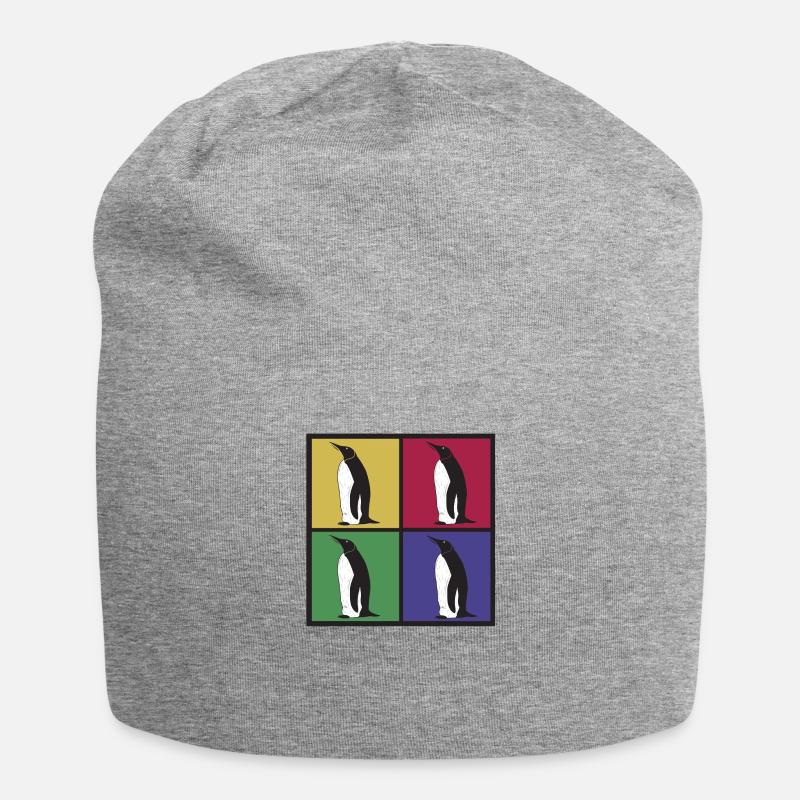 Pinguin Pinguine Pingu - Jersey-Beanie - Grau meliert