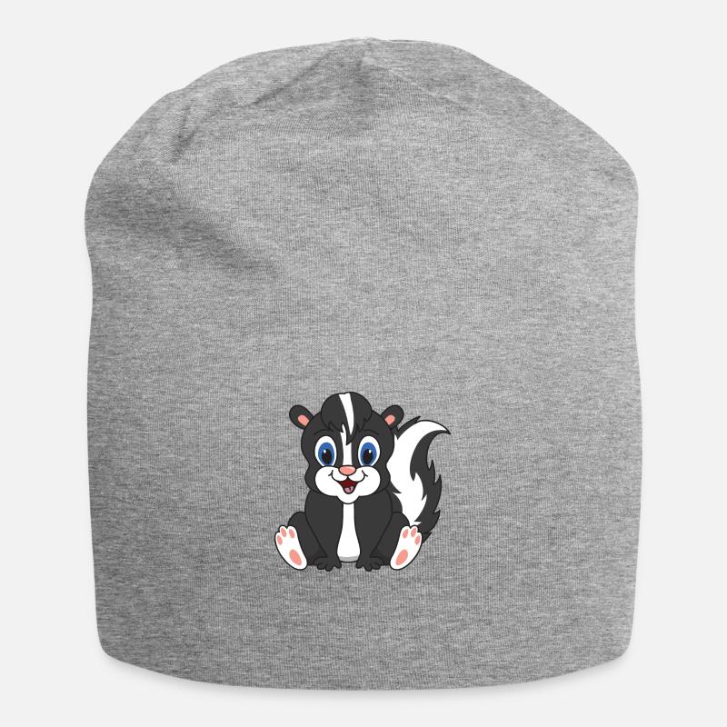 Stinktier - Jersey-Beanie - Grau meliert