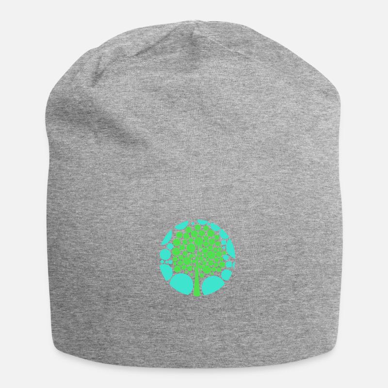 Optische Täuschung Baum - Jersey-Beanie - Grau meliert