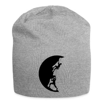 kreis nacht mond sonne abend team paar 2 freunde l - Jersey-Beanie - Grau meliert - Vorne