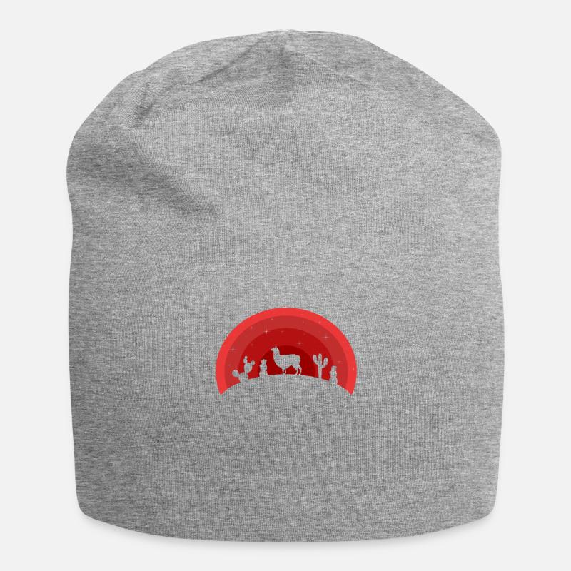 Lama - Jersey-Beanie - Grau meliert